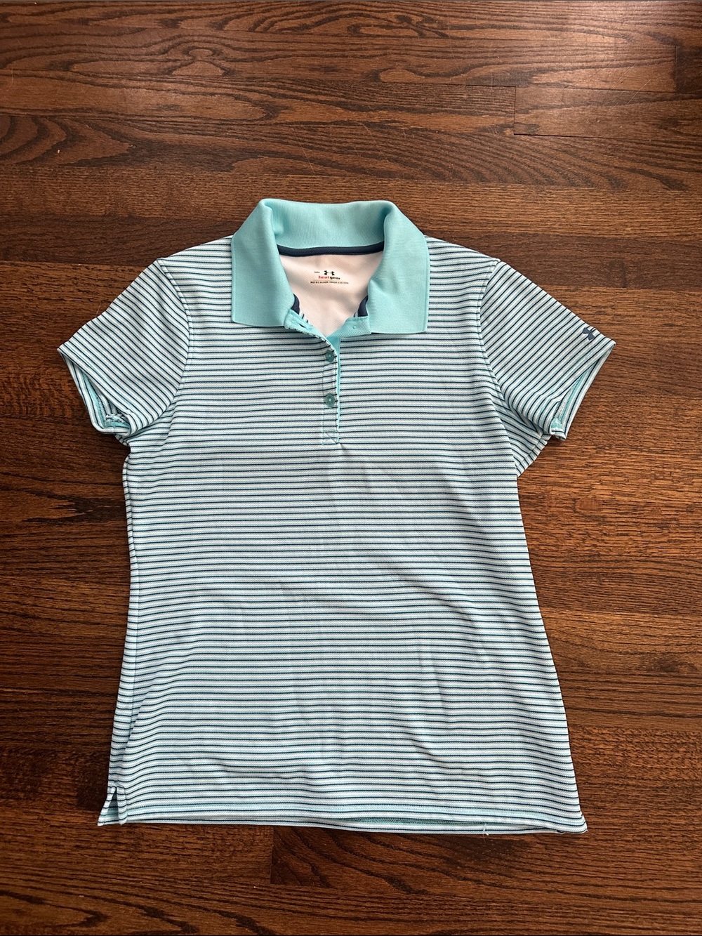 Under Armour Women’s Mint and White Striped Polo